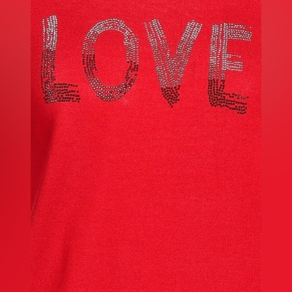 ZADIG&VOLTAIRE Red Merino Wool Love Print Sweater - Picture 4 of 10